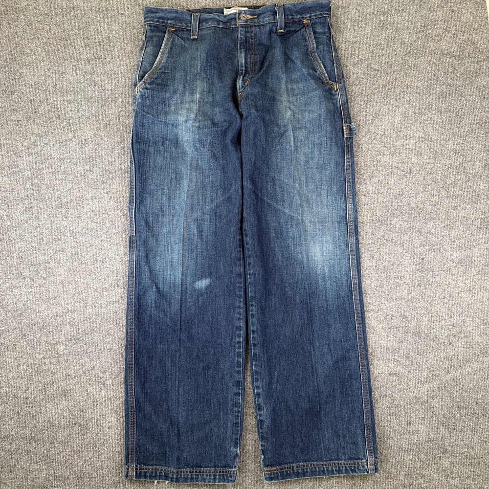 VTG Levis SilverTab Carpenter Jeans Mens 34x32 Blue Denim Baggy Wide Leg Y2K